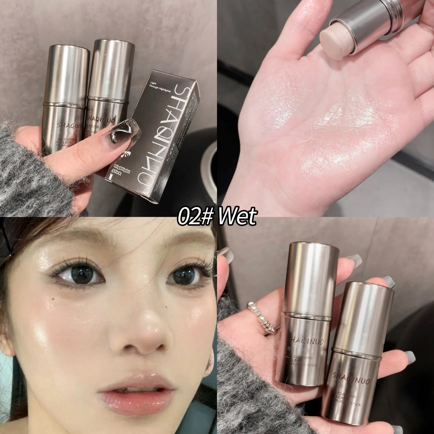 SHAQINUO Milk Jelly Moisturizing Blush Stick Create Creamy Skin Tender and Brightening Cheeks Makeup Highlighting