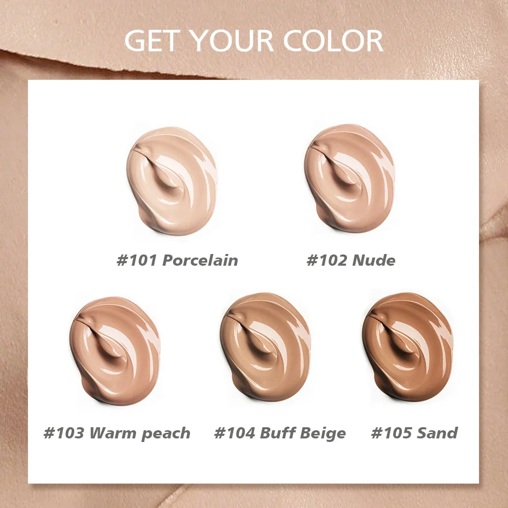 BEAUTY GLAZED Liquid Foundation,Silky Texture Full Coverage,Lightweight Oil Control Long Wearing Natural Flawless Foundation