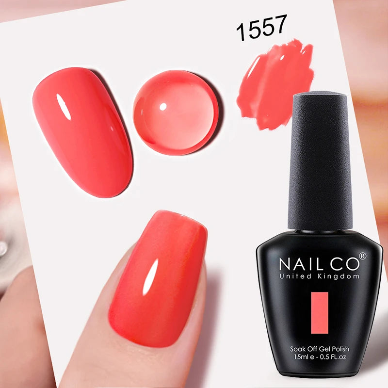 NAILCO 15ml Hema/TPO Free UV Gel Nail Polish Nail Art Manicure Nail Professionals Base Top Varnish Semi Permanent Vernis Nail
