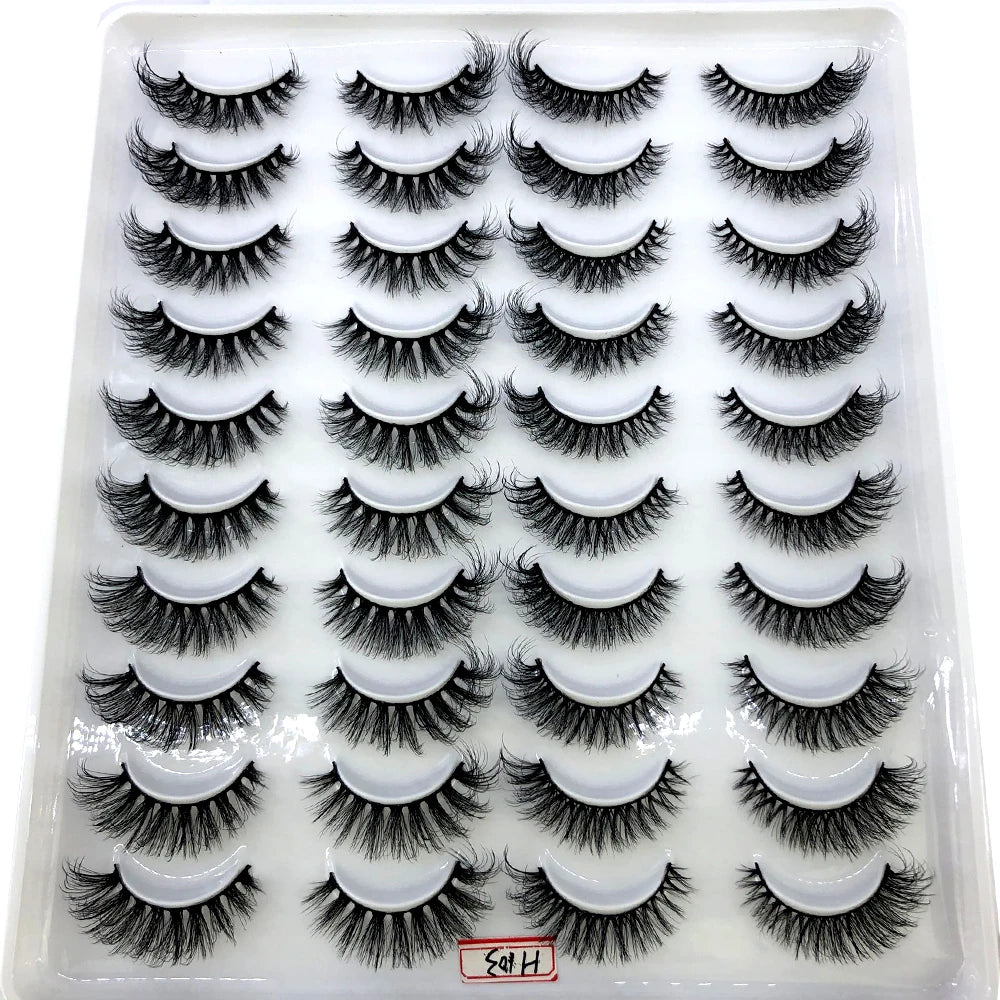 2023 New 20 pairs natural long 3D mink false eyelashes fake lashes makeup kit Mink Lashes extension eye lashes short eyelashes