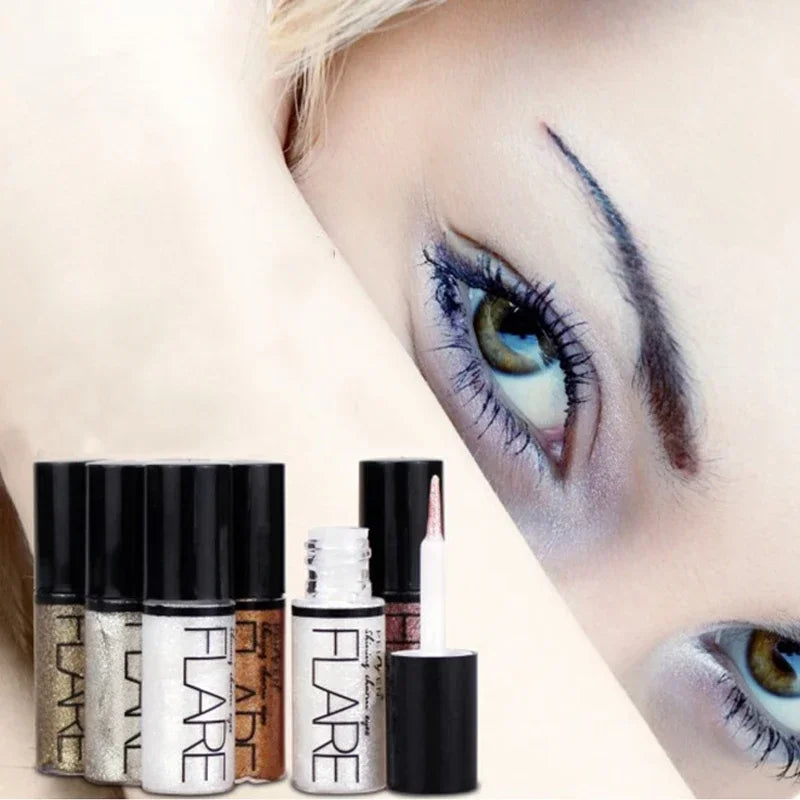 1Pcs Professional Shiny Liquid Eye shadow Eyeliner Cosmetics for Women Pigment Silver Rose Gold Color Glitter Cheap Makeup