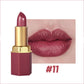 6 Colors Gold Bar Tube Lipstick Matte Texture Pearlescent Glitter Velvet Lipstick Valentine's Day Gift 1PCS