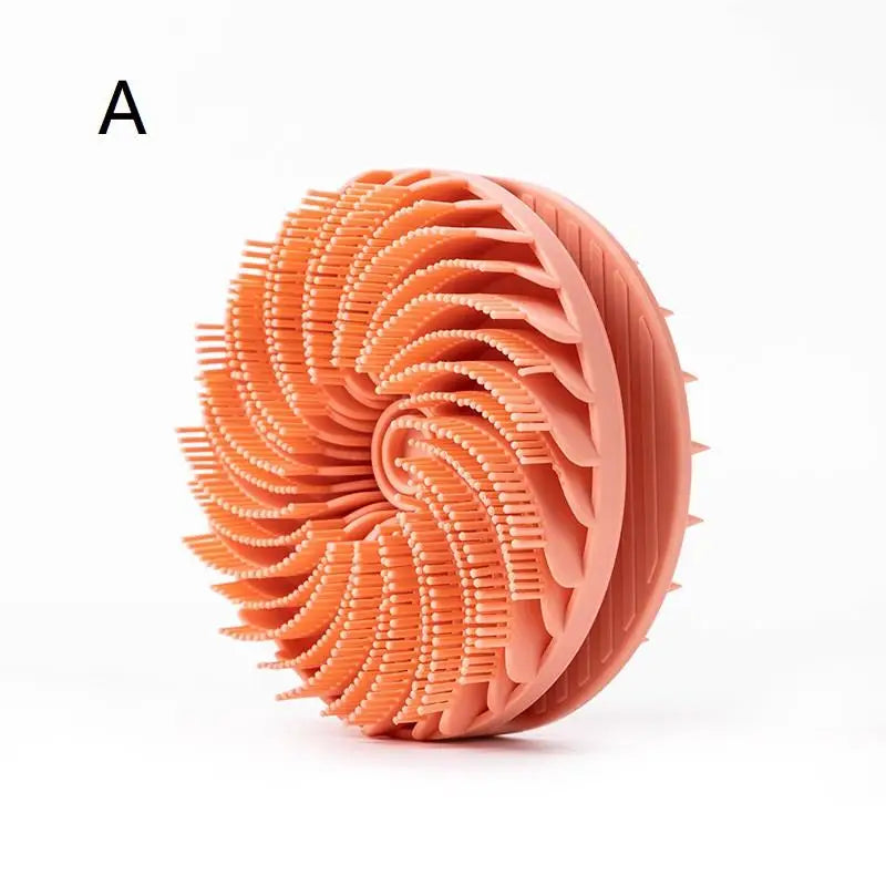 Silicone Body Scrubber Loofah Double-Sided Bath Brush,Shower Scrubber And Scalp Massager Shampoo Brush For Kids Women Men
