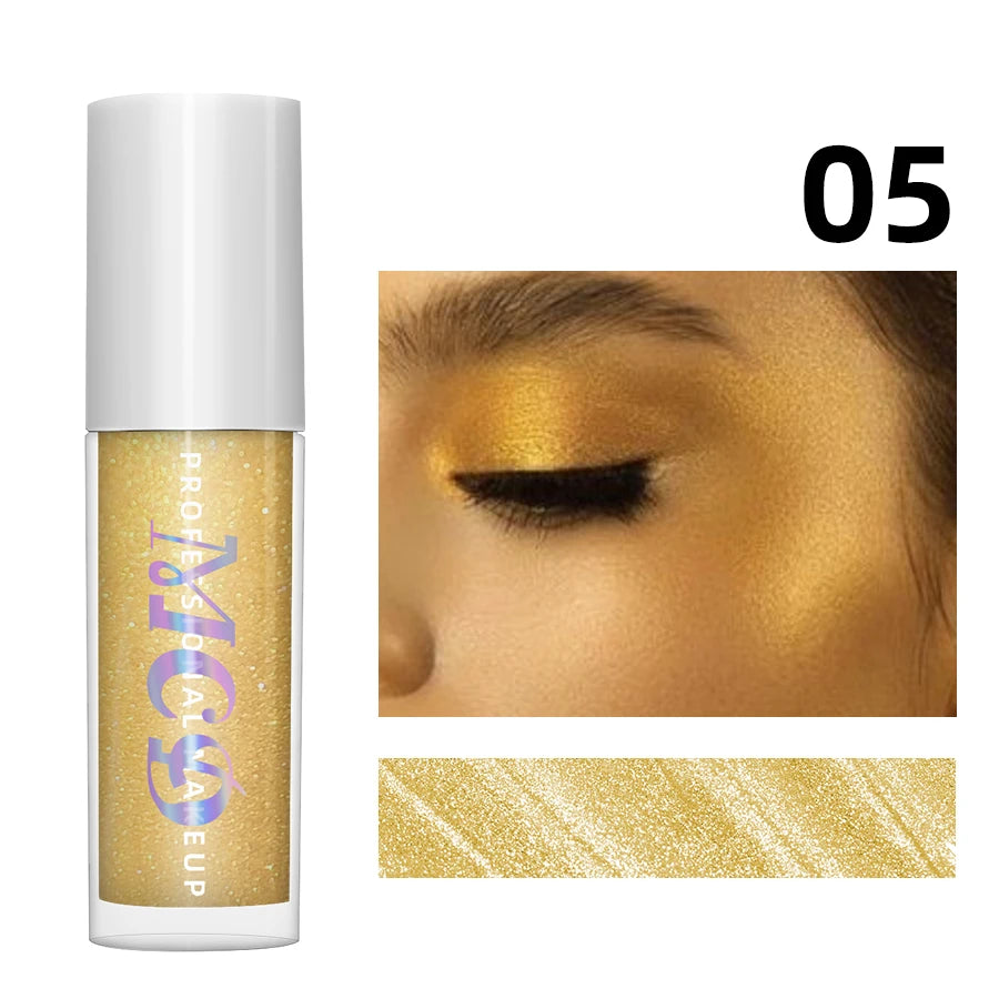 7-Color Diamond Liquid Highlighter Spray Waterproof High Gloss Glitter Body Bronzer Face Contour Makeup for Women Cosmetics