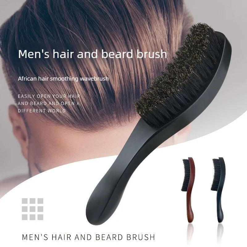 Slick Back Hair OR Beard Brush for Sleek Ponytail Bun & Smoothing Baby Hairs, Flyaways, Edge Control - Backcombing & Teasing