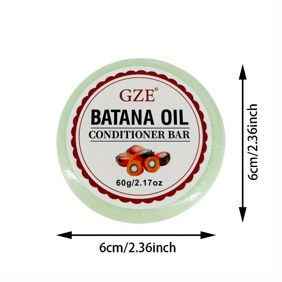 GZE Batana Oil Shampoo Bar Conditioner Bar Set Handmade Deep Cleansing 2 In 1 With Batana Oil Extract Hydrating Travel Size