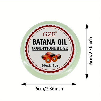 GZE Batana Oil Shampoo Bar Conditioner Bar Set Handmade Deep Cleansing 2 In 1 With Batana Oil Extract Hydrating Travel Size