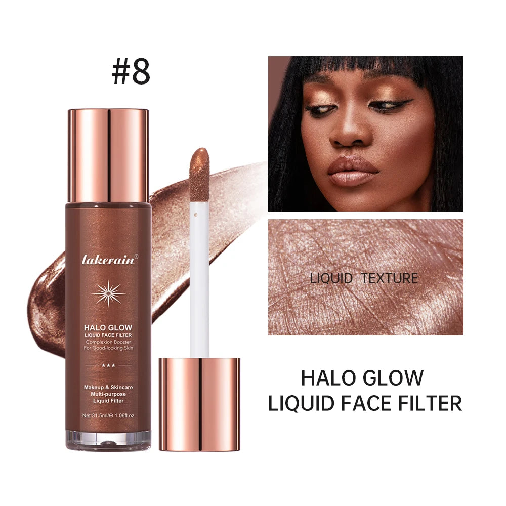Bronzer Facial Gloss Liquid Highlighter Permanent Setting Contouring Liquid Moisturizes Soothes Long-lasting Effect Face Filter