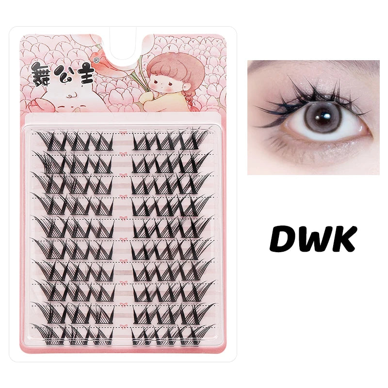 DINGSEN 10 rows Individual Eyelashes Wholesale 10-12mm Cluster Lashes Natural Anime False Kake Eyelashes Extension Makeup