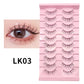 10 pairs Natural Lashes Manga Full Strip Lashes Makeup Bulk Wholesale Dropshipping Eyelash Extension Lashes Anime False Eyelash