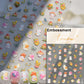 Lovely Cat Bunny Bowknot Poker Crown Lock Key Easter Eggs Love Cute Rabbit Mushroom Chick Flower Dog DIY Nail Art Stickers Decal