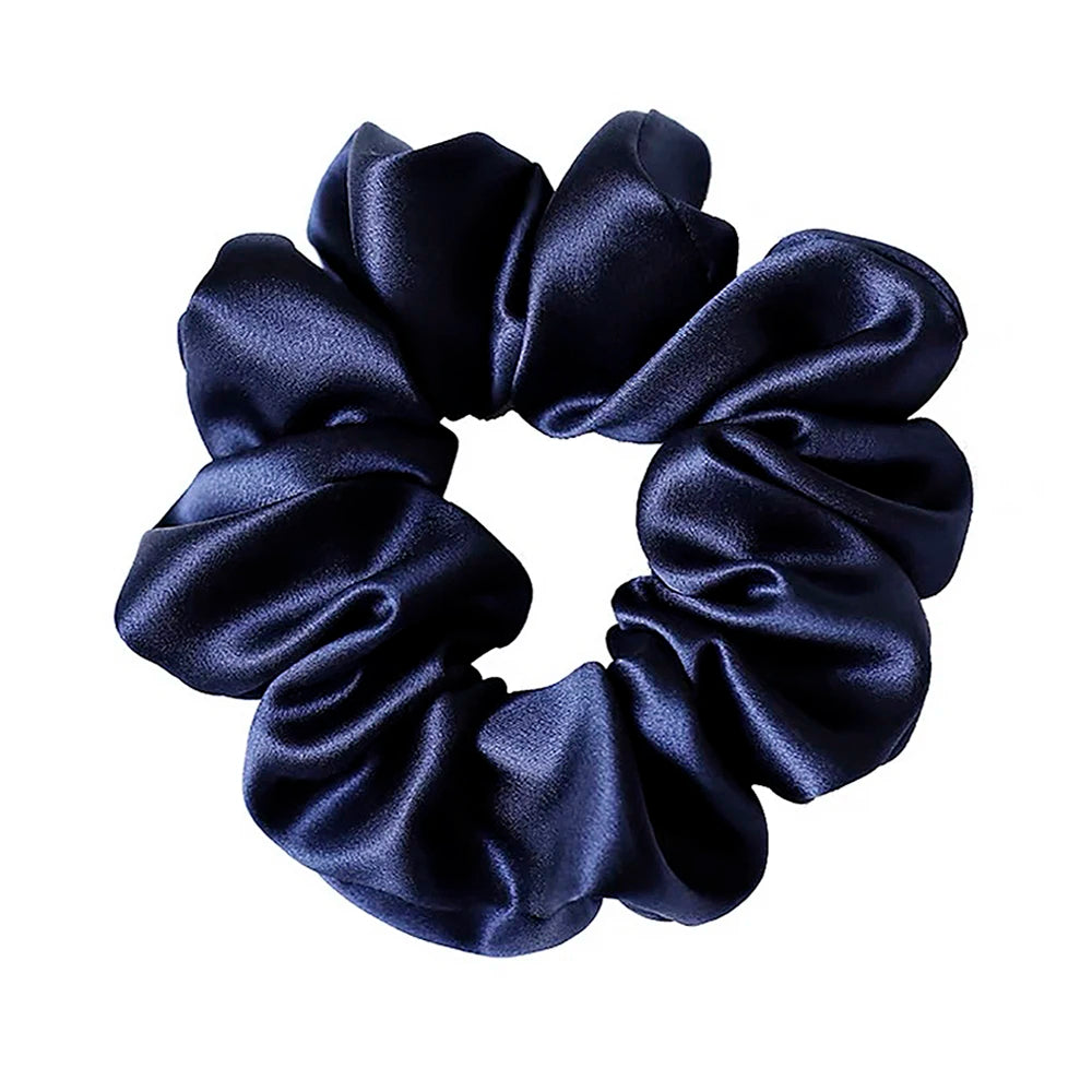 100% Pure Mulberry Silk Large Scrunchies Elastics Bands Hair Ties Gum Ropes Ponytail Holders Hair Accessories for Women Girls