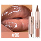 Brown Matte Lip Liner Lipstick Pencil Outlines Lip Contours 2-in-1 Mirror Glass Nude Brown Lip Gloss Makeup Waterproof Non Stick