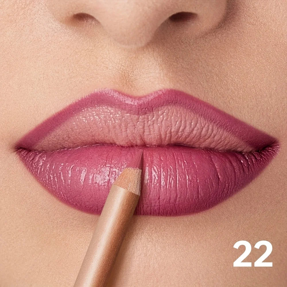 Nude Matte Lip Liner, Waterproof Long Lasting High Pigment Lip Pencil, Smooth Precise Lip Makeup Gift for Women
