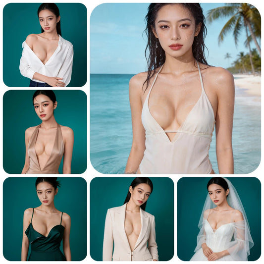 Reusable Breast Petals Lift Invisible Silicone Bra-less Pasties Pad Nipple Cover Invisible Petal Adhesive Stick on Bra for Women