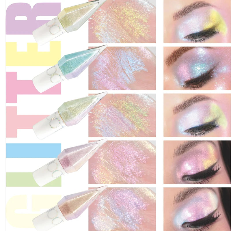 Waterproof Optical Chameleon Liquid Eyeshadow Gradient Glitter Eyeshadow Makeup Polarized Change Color Eyeshadow Liquid Cosmetic