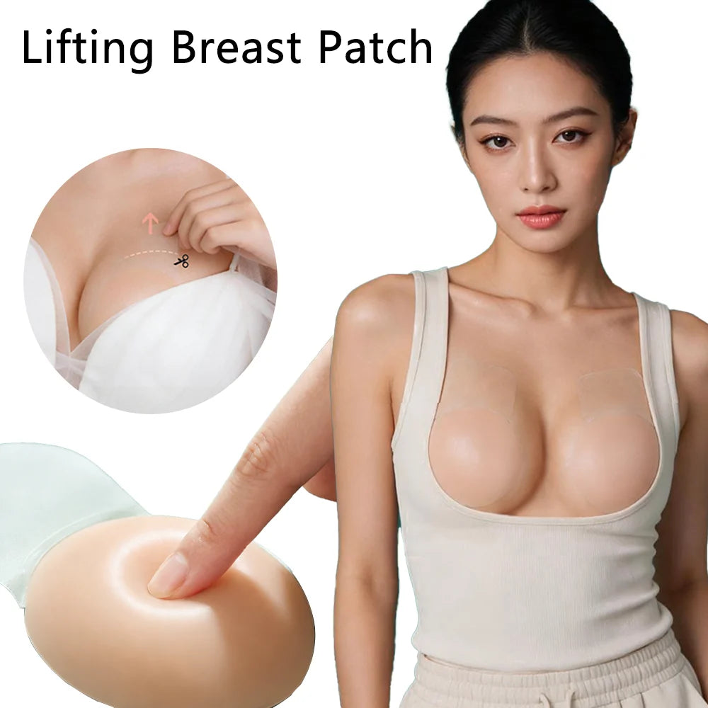 Reusable Breast Petals Lift Invisible Silicone Bra-less Pasties Pad Nipple Cover Invisible Petal Adhesive Stick on Bra for Women