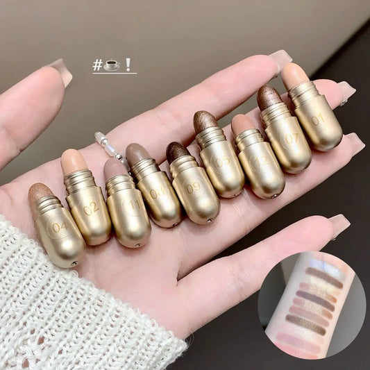 MAGIC CASA 12 Color Capsule Eyeshadow Set Highlighting and Crouching Eyeshadow Non-Smudging Eye Contour Set
