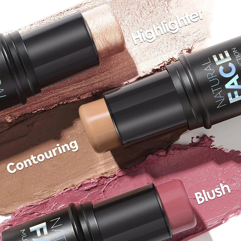 Face Pearl Stone Highlighter Stick Contour Shading Lasting Cheek Stereoscopic Brightening Skin Blush Illuminator Makeup Cosmetic