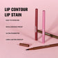 2-in-1 Lip Contour Lip Stain Pen Smudge-proof Non-stick Cup Moisturizing Lip Makeup Cosmetic Dual-Sided Tip Lip Stain & Liner