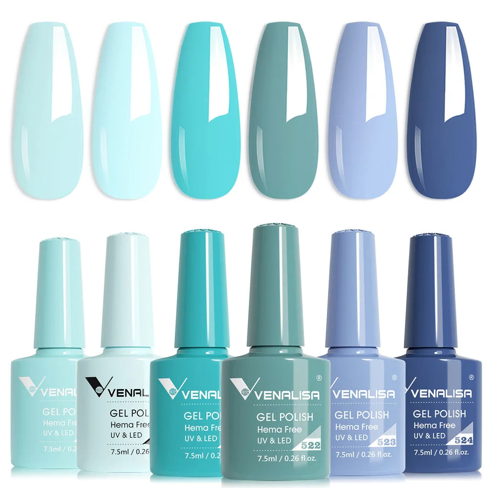 Venalisa HEMA TPO FREE Nail Gel Polish Glitter Gorgeous Full Coverage Soak Off UV LED French Nail Jelly Pink Nude Collection