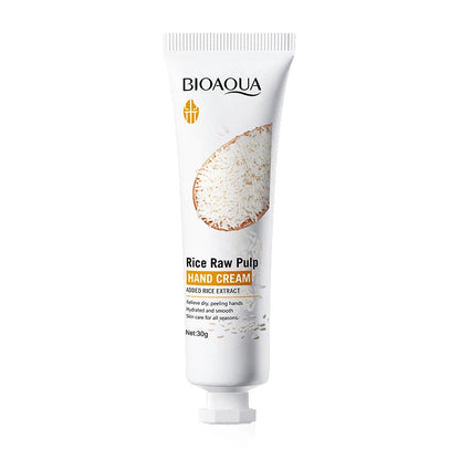 Rice Hand Cream Volumizing Rejuvenating Nourishing Moisturizing Refreshing Non-Greasy Hand Care Cream 30g