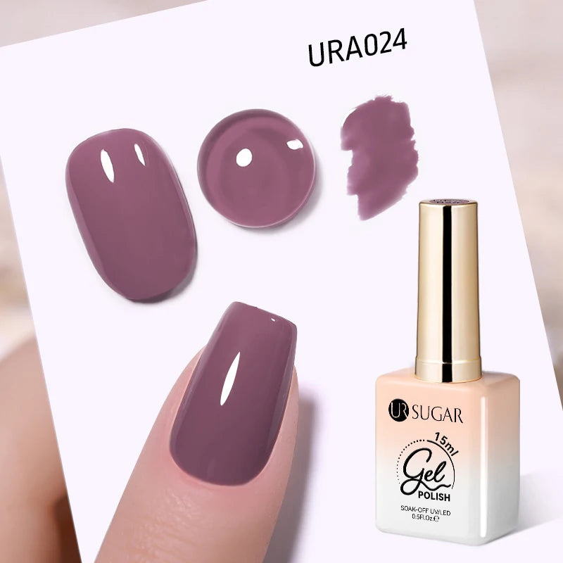 UR SUGAR 15ml Jelly Milky White Translucent Color Gel Polish Semi Permanent UV Gel Nail Art Soak Off Gel Varnish Latest Fashion