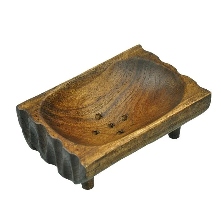 1PC Wood Soap Holder Decorative Handmade Soap Stand for Bathroom Shower Kitchen Stylish Bathroom Decor Soap Dish