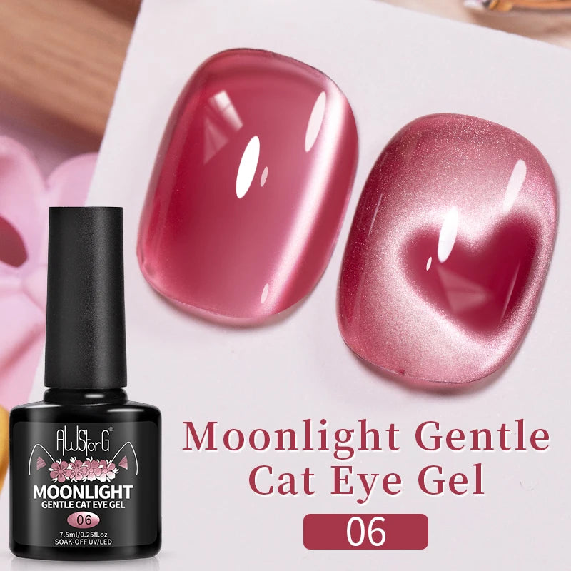 AWStorG 7.5ml Starlit Cat Magnetic Gel Nail Polish Must need Black Gel-Polaris Light Soak Off UV Gel Varnis Semi Permanent DIY