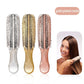 Electroplating Scalp Massage Comb Hair Detangling Brush Dry Wet Dual Use Wide Tooth Hairdressing Comb for Salon Home Travel