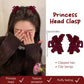 2Pcs Black Bow Small Hair Claw Women Girl Hair Grab Clip Side Clip Forehead Bangs Hair Styling Clip Sweet Headdress