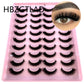 2023 New 20 pairs natural long 3D mink false eyelashes fake lashes makeup kit Mink Lashes extension eye lashes short eyelashes