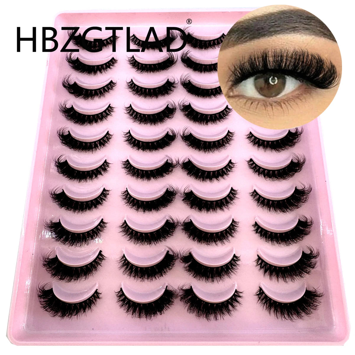 2023 New 20 pairs natural long 3D mink false eyelashes fake lashes makeup kit Mink Lashes extension eye lashes short eyelashes