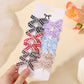 RAINBOW BOWS 10Pcs Kids Sweet Solid Color Mini Bows Hair Clip Baby Girls Ballet Style Ribbon Braided Hair Accessories Wholesale