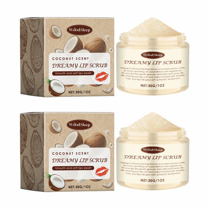 Coconut Vanilla Lip Scrub Exfoliating Even Lip Color Remove Dead Skin Repair Chapped Lip Deep Moisturizing Plump Lip Skin Care