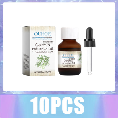 Pure Cyperus Rotundus Oil for Hair Removal Reducing Redness Armpit Legs Arms Body Hair Growth Inhibitor Repair Beauty Skin Care