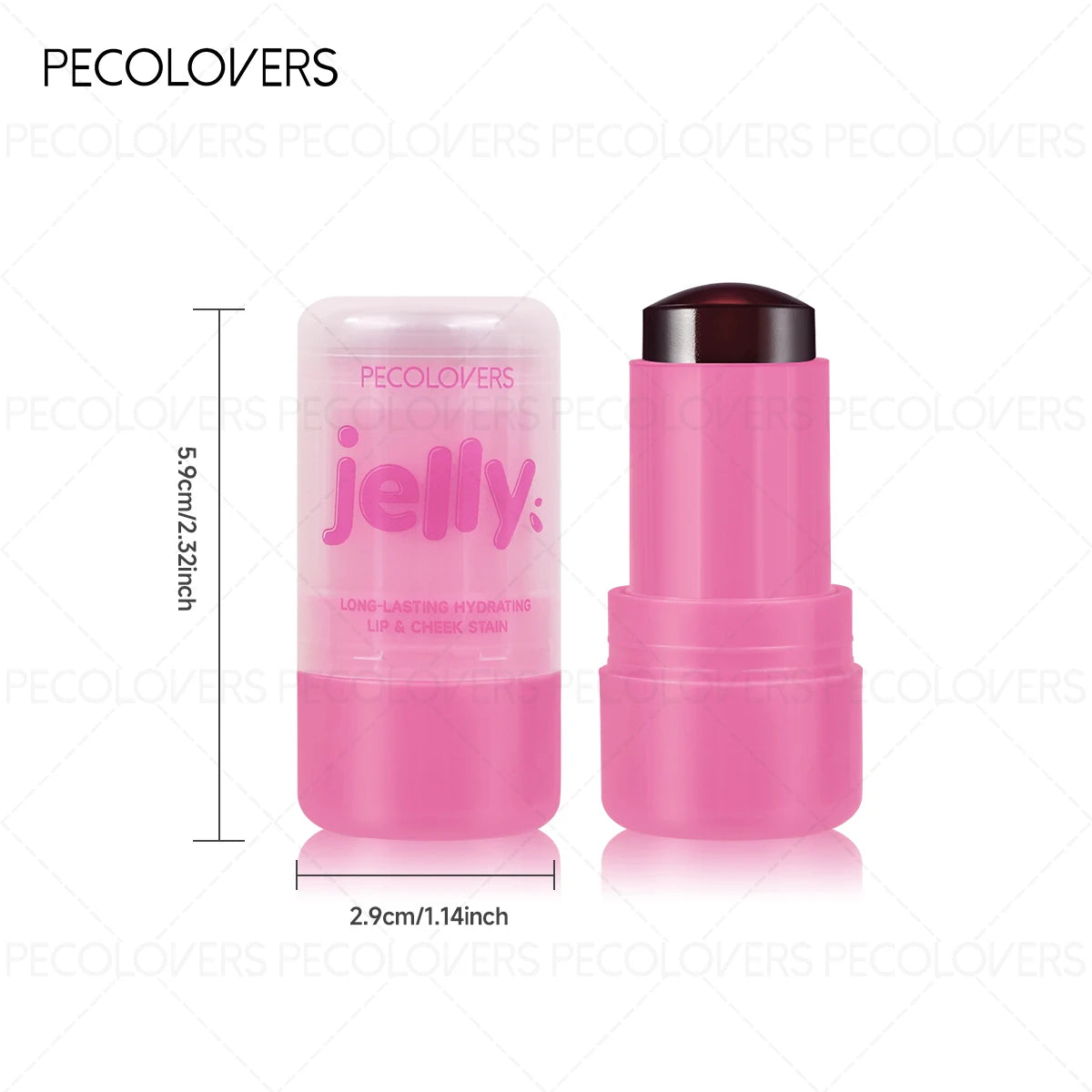 1PC Jelly Blush Stick - Lip & Cheek Dual Use, Easy Contouring, Longwear, Smudge-Proof, Natural Flush, Lightweight