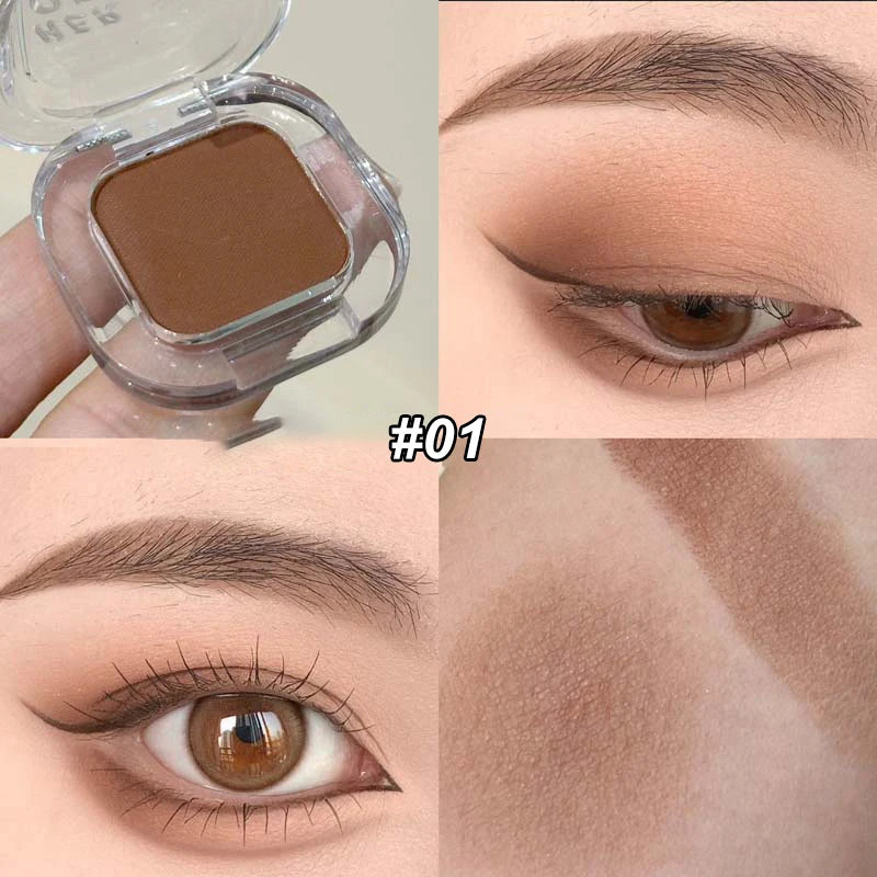 Red Brown Monochrome Eyeliner Eyeshadow Powder Palette Silky Matte Chocolate Lying Silkworm Eyeliner Waterproof Aegyo-sal Makeup