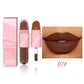 18 Colors 2 in 1 Matte Lipstick Liquid Purple Lip Glaze Double Head Lip Makeup Lasting Waterproof Velvet Sexy Dark Red Lipsticks