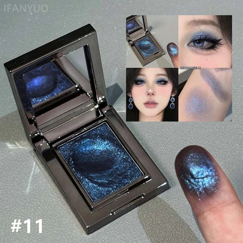 Diamond Monochrome Highlighter Eyeshadow Palette Chameleon Metallic Green Brighten Eye Shadow Fine Flash Eye Makeup Cosmetic