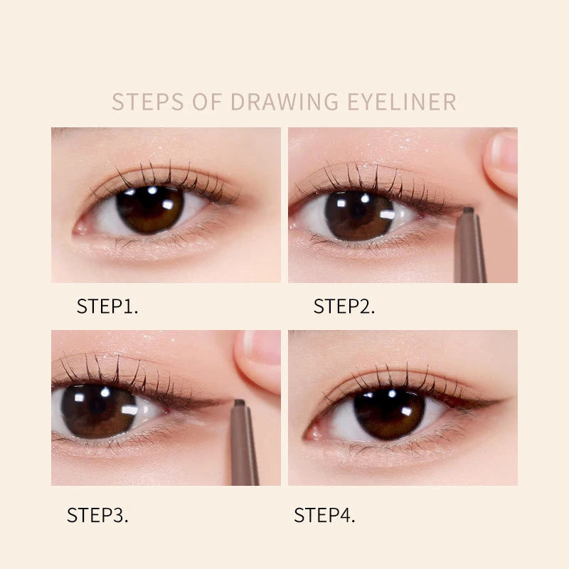 Black Brown Eyeliner Gel Pen 2 Colors Long-lasting Waterproof Aegyo Sal Lying Silkworm Eye Liner Matte Under Eye Pencil Makeup