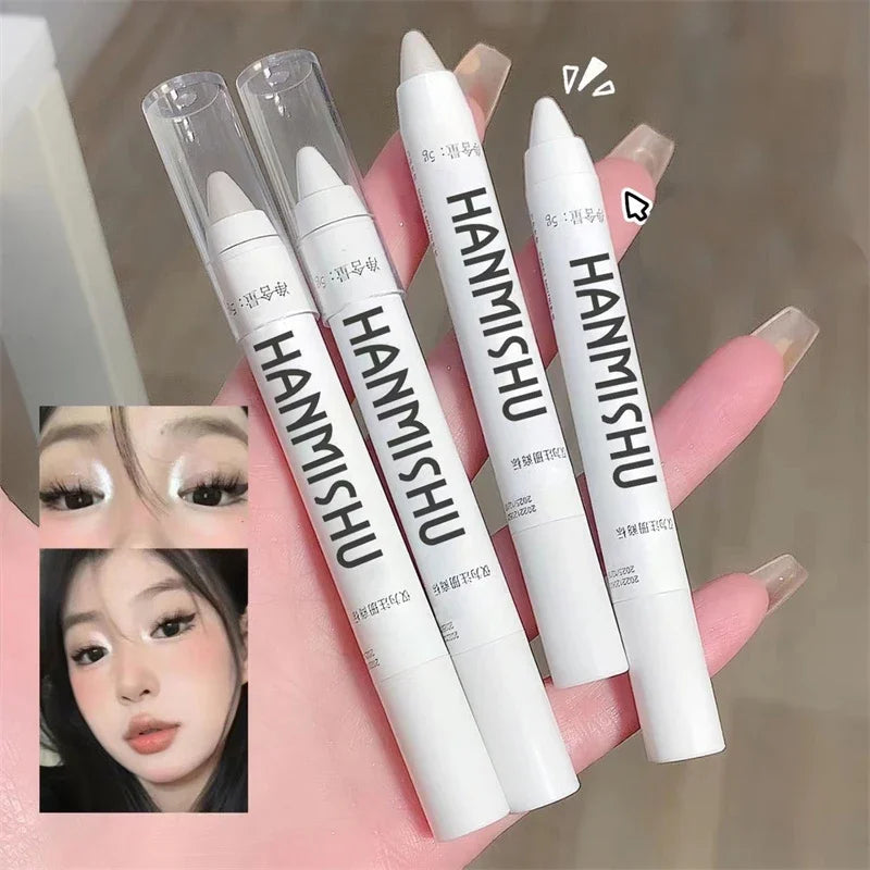 Shimmering Highlight Stick Pearlescent Matte Eyeshadow Stick Glitter White Eyeliner Lying Silkworm Pen Silver Highlighter Pen