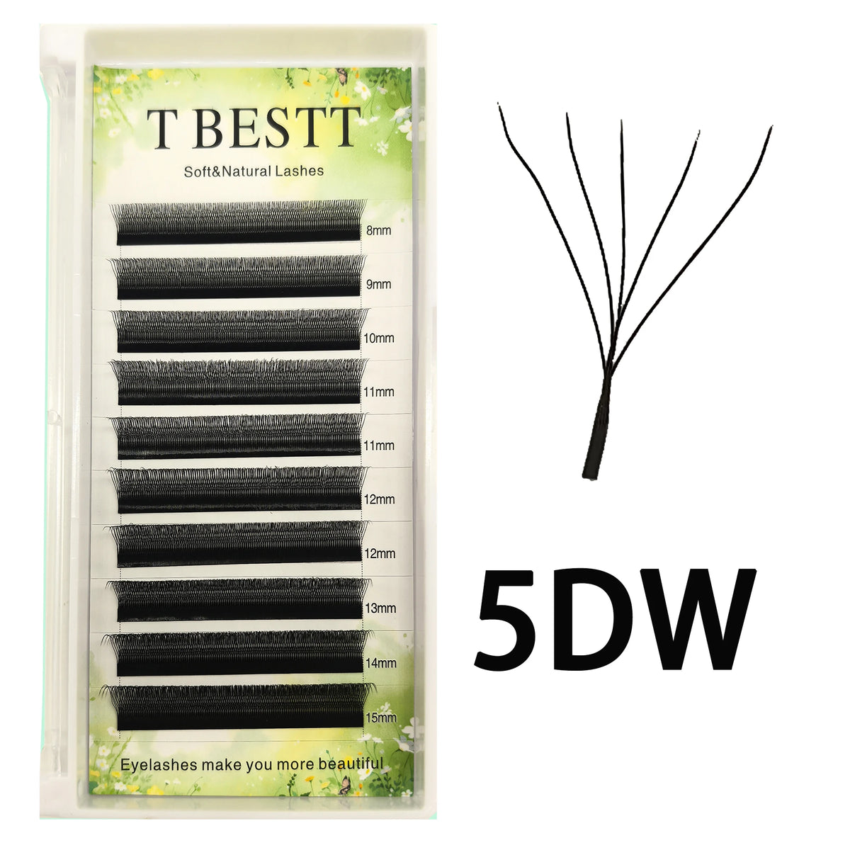 Tbestt 5DW 6DW Volume Lashes Extensions YY Shape Eyelashes False W Shape Eyelashes Extensions Mink Soft 5DW Eyelashes Extensions