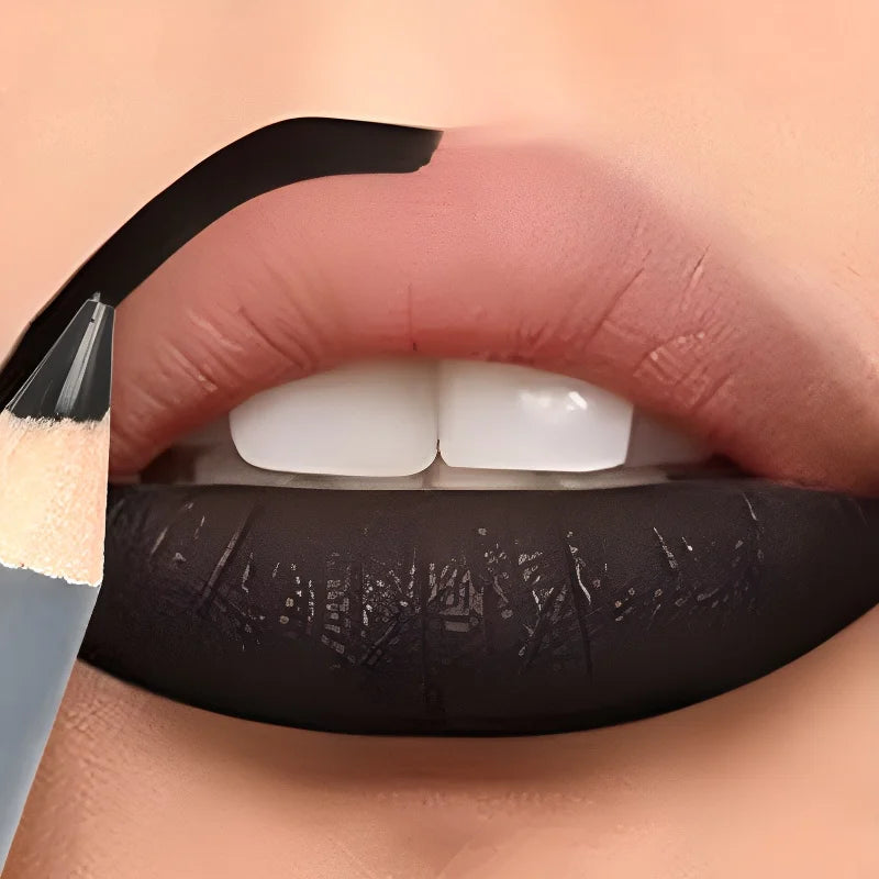 Dark Brown Waterproof Lip Liner Matte Long Lasting Makeup Pens 28 Colors Non-stick Cup Lipstick Pencil Women Party Lip Cosmetic