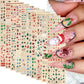 30Pcs Christmas Santa Claus 3D Nail Art Stickers Glitter Cartoon Snowflakes/Snowman/Pine Winter Sliders Xmas DIY Manicure Decals