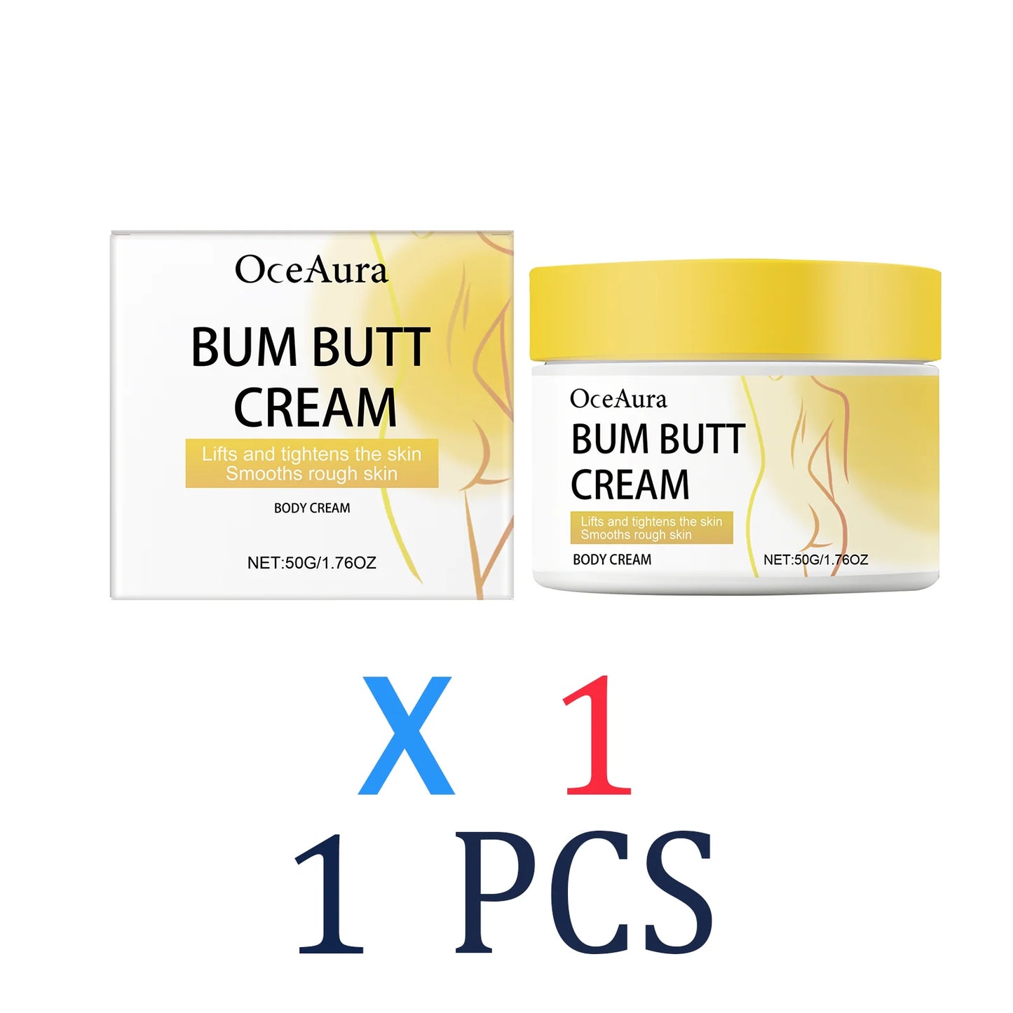 Butt Lift Cream Firming & Hydrating Cream for Buttocks Anti-Cellulite Treatment Tightening Smoothing Cream with Collagen Retinol