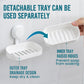 TAILI Soap Dish Bar Holder Suction Cup, Soap Sponge Holder for Shower, Bathroom, Tub and Kitchen Sink, Drill-Free, Removable