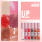 6 pcs Fine Sparkling Lip gloss set - Easy to color, non-stick，non-fading, moisturizing & shiny lip gloss set, a gift for ladies