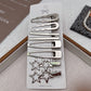Sliver Metal Hair Clips Women Girls Y2K Duckbill Hairpin Personality Bangs Side Headwear Barrettes Hairclip Styling Accessories