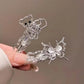 Y2K Irregular Liquid Metal Hairpin Butterfly Zircon Hair Clips Girl Fashion Silver Bang Clip For Women Hair Accessories